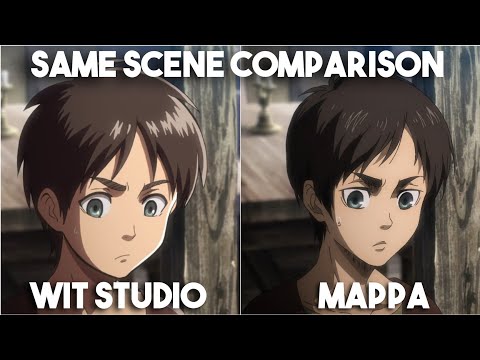 MAPPA vs Wit Studio Animation Comparison with same scene of Attack on Titan