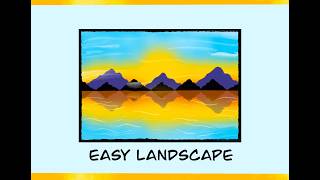 Easy Mountain & River Drawing in Procreate 🌄 Step-by-Step Sunshine Landscape Tutorial