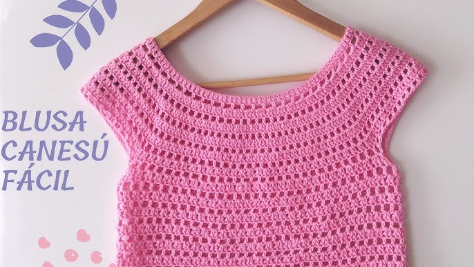 Blusa Tejida a crochet para Niñas en punto Arañitas o Piñitas paso