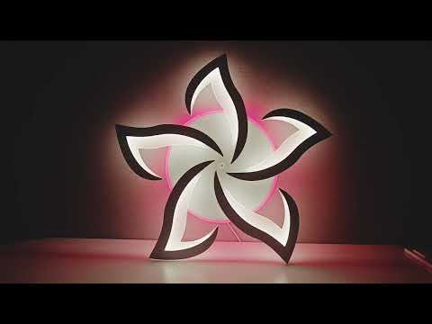 Люстра в спальню Лотос  Vatan Light 80W до 18 м² колір Білий 1181/5WH, відео 1