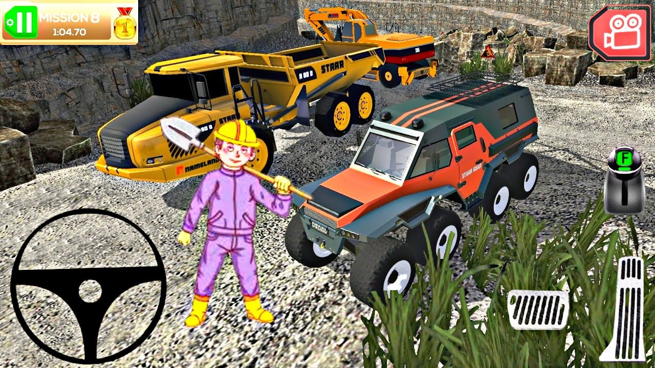 Quarry Driver 3🚜|| quarry 8×8 Wheeler Crazy Drive || Parking games || Gameplay 19🔥|| @Crazysimulator
