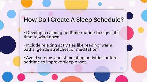 How Do I Create A Sleep Schedule? - The Personal Growth Path