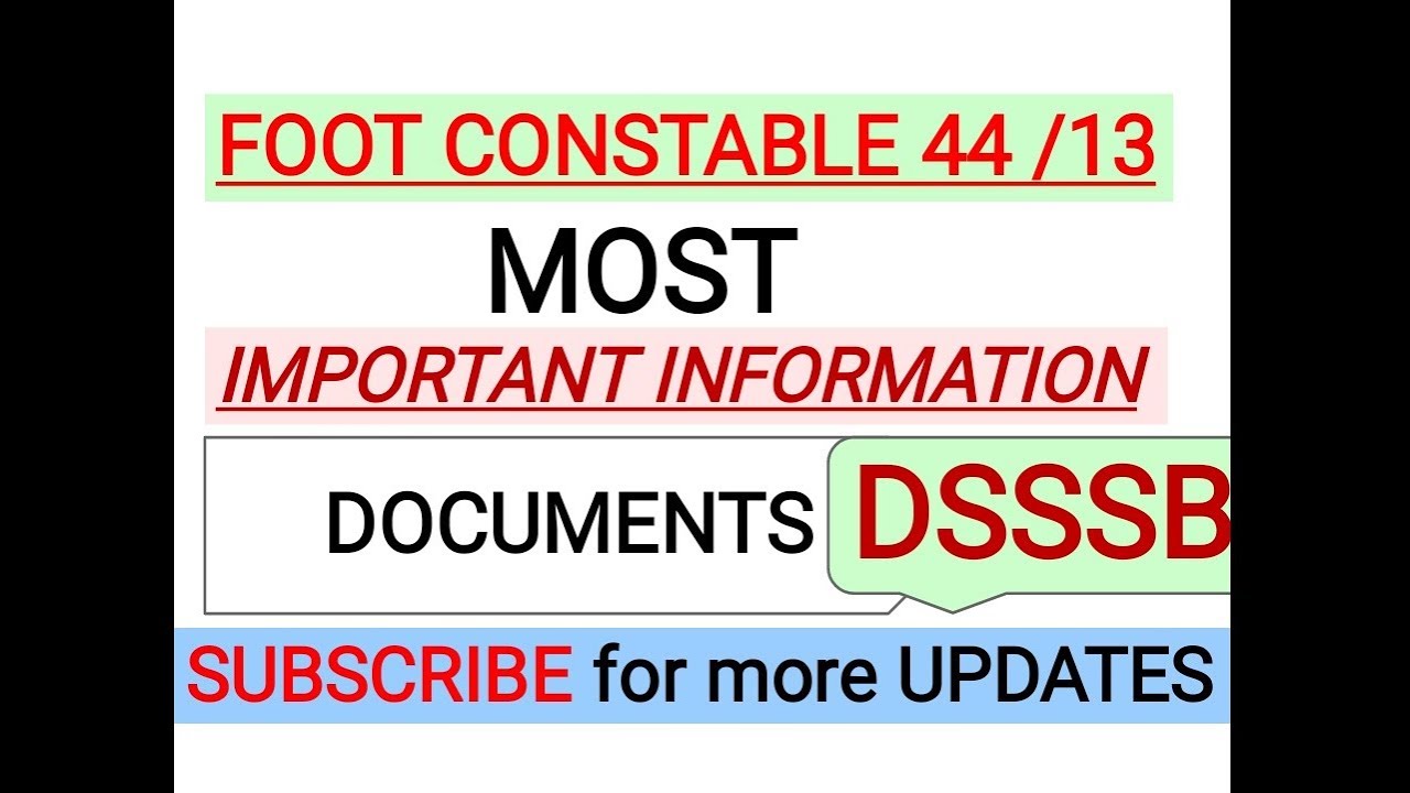 FOOT CONSTABLE 44/13 IMPORTANT INFORMATION