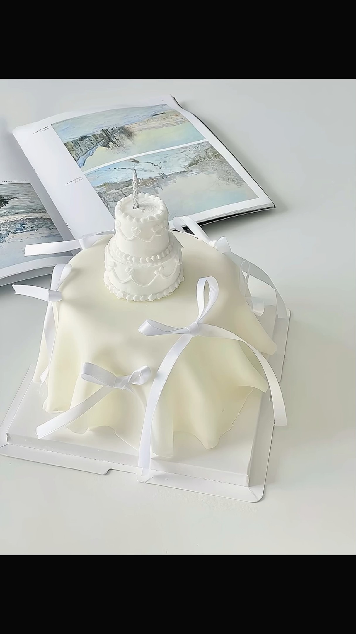 Immersive cake making/Linyi cake?Size 6 inchesFilling: mango ➕ blueberry milk jelly ➕ peachImmersive
