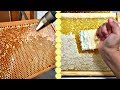 BEST HONEYCOMB UNCAPPING ON YOUTUBE-Oddly Satisfying