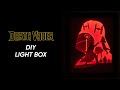 How to make darth vader paper cut light box  diy tutorial