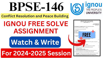 IGNOU BPSE-146 Solve Assignment 2024-2025 Download | IGNOU Free Assignment Download 2025 | #ignou