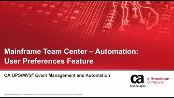 CA OPS/MVS: Mainframe Team Center - Automation: User Preferences