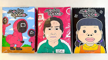 [🔫paper diy🔫] SQUID GAME PAPER PLAY GAME BOOK AND BLIND BAG unboxing! | asmr