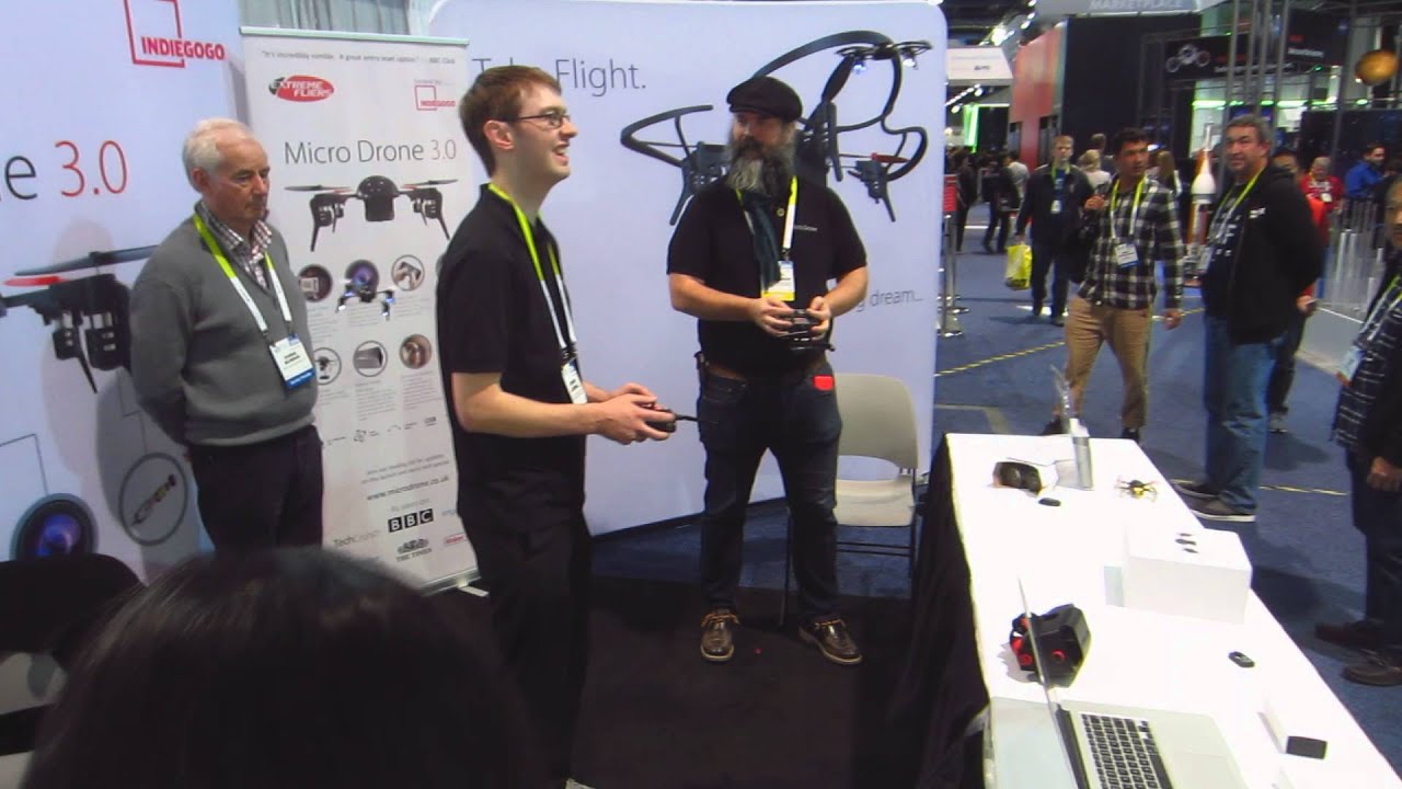 CES 2016 - Micro Drone 3.0 Demo - Tech East, LVCC, Las Vegas, NV ...