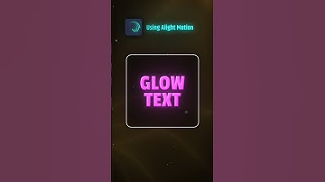 Glowing Text in Alight Motion 🔥 Easy Glow Effect Tutorial