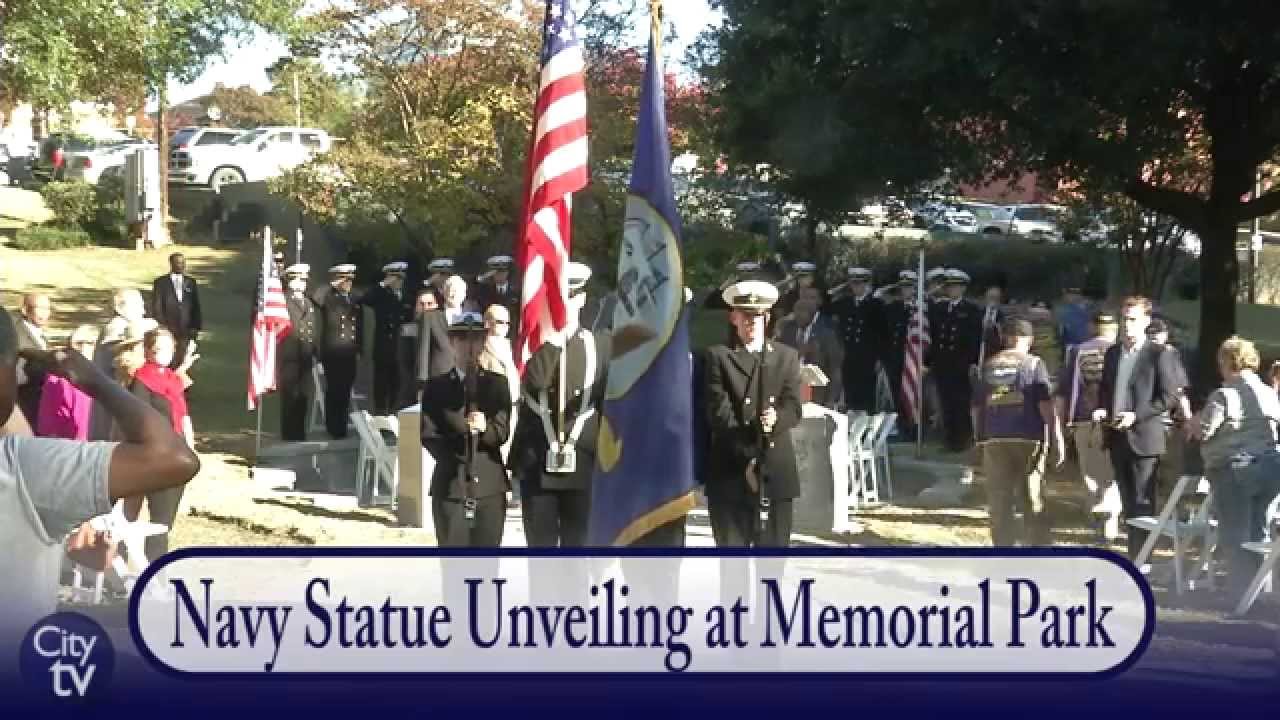 Navy Statue Unveiling at Memorial Park November 11, 2014 YouTube