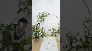 Round Arch Flower Arrangement Tutorial Wedding Event Scene Inspiration Creation#wedding#diy#florist