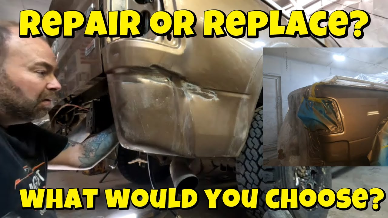 Is it better to repair or replace a damaged body panel?
