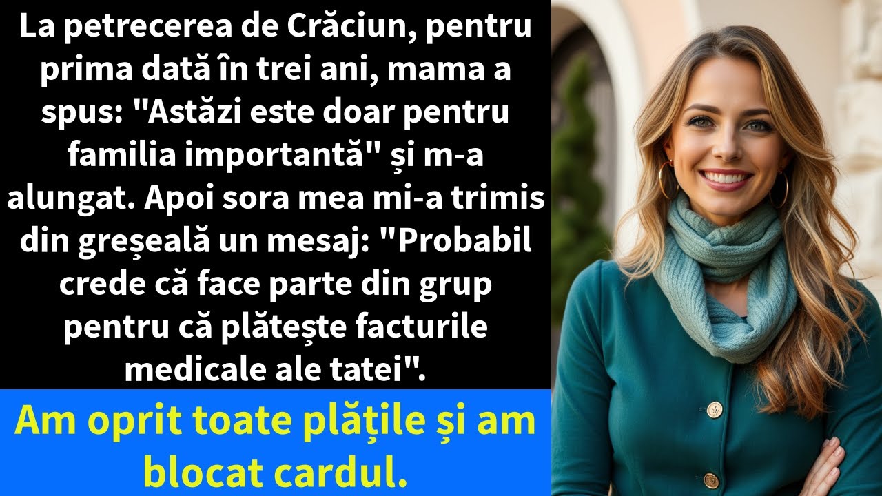 La petrecerea de Crăciun, pentru prima dată în trei ani, mama a spus: 