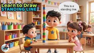 Learn to Draw Standing Lines! ✏️ Easy Writing Stroke Tutorial for Kids