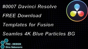 #0007 Davinci Resolve FREE Templates for Fusion - Seamless 4K Particles Blue