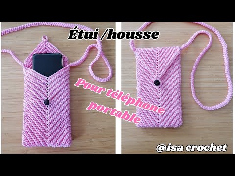 Tuto étui/pochette pour téléphone portable/lunettes....  au crochet @isacrochet