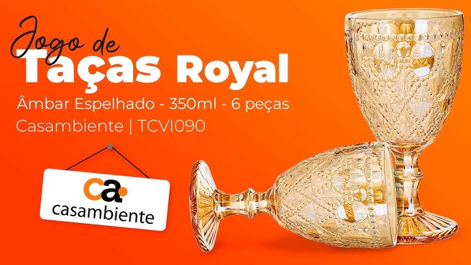 Conjunto de Taças para Bebidas de Vidro 330ml - 6 Peças Haus Diamond Empire  - Taça de Água - Magazine Luiza