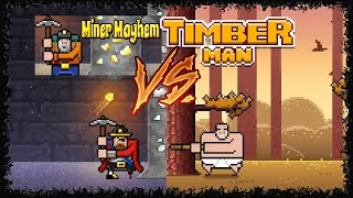 Miner Mayhem vs Timberman - Chopping Game Comparison (Casual Indie)
