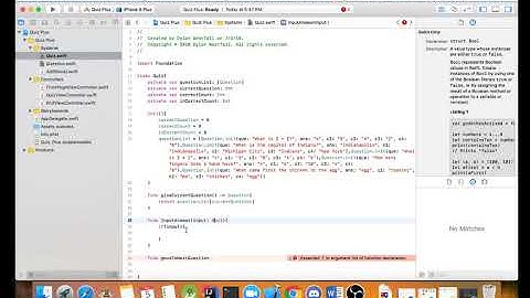 Swift 4  Quiz Application tutorial ( Part 2)