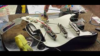 Strat mods. adding the David Gilmour switch and tone control for bridge pup. guitar repair.