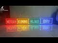 LED Running Text 128x16cm (132x20cm) Single Color Kombinasi "WiFi" Outdoor