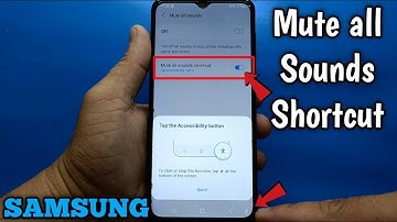 How to enable/disable mute all sounds shortcut on Samsung Galaxy A02 | Hearing Enhancement