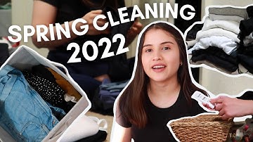 spring cleaning 2022 | declutter with me! before and after of my bathroom and closet!