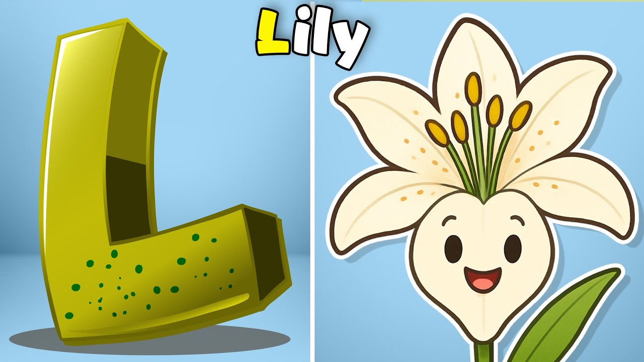 Цветы для детей 🌸 | Учим названия цветов от А до Я с помощью песенки про алфавит | Великолепная Лара