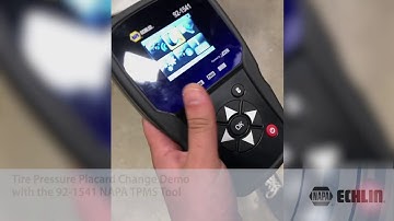 Tire Pressure Placard Change Demo with the 92-1541 NAPA TPMS Tool