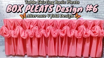 BOX PLEATS Design #6 Alternate V Up & Down fold Design|Table skirting Basic pleats|Box pleats