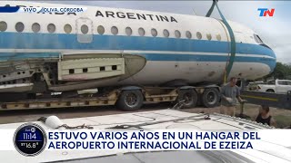 DE MALVINAS A LA ETERNIDAD: Rescataron un avión abandonado y lo llevaron a Córdoba para restaurarlo