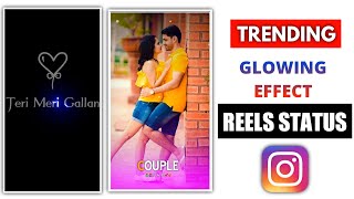 Instagram Trending Glowing Text Reels Status Editing | Black Screen Glow Effect Reels Video Editing screenshot 2