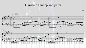 O2Jam - Gaussian Blur (piano part score)
