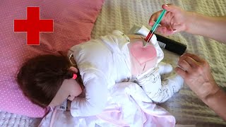 REBORN DOLLS SICK DAY ROLE-PLAY 🤮 WITH REALISTIC MORNING ROUTINE 24-111