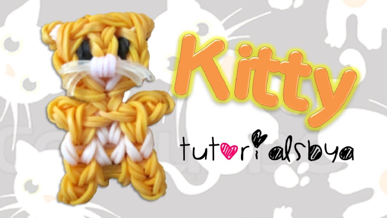 Kitty Cat Charm/Mini Figurine Rainbow Loom Tutorial YouTube
