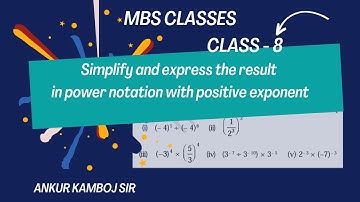 Simplify and express the result in power notation with positive exponent