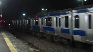 水戸線　回8725M　E531系3000番台K554編成　KY出場　友部駅到着　2019.11.07