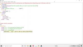 how to create menu based program for project