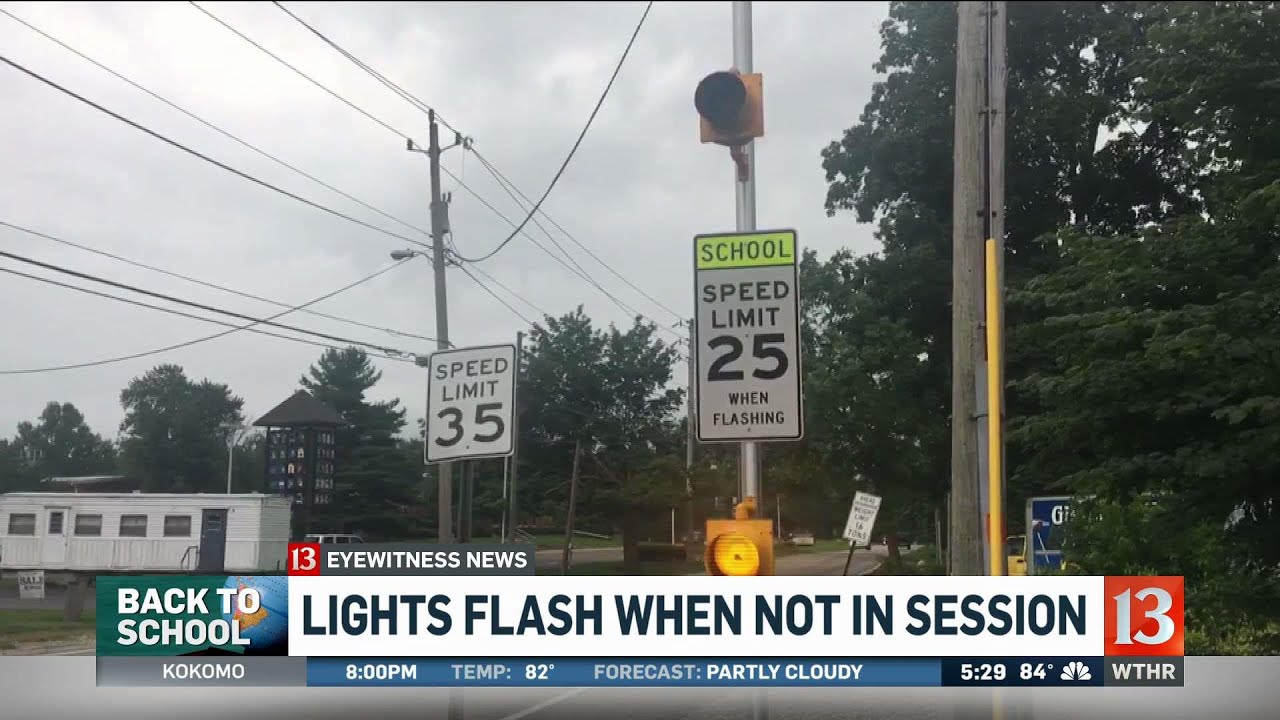 School zone signs flash even when schools are closed