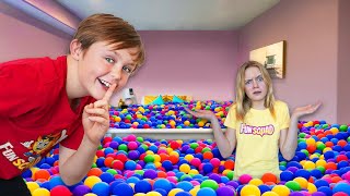 50,000 Balls In My Sister's Room! Prank