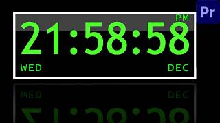 How To Make A Digitel Clock Using The Time Code Effect In Adobe Premiere Pro