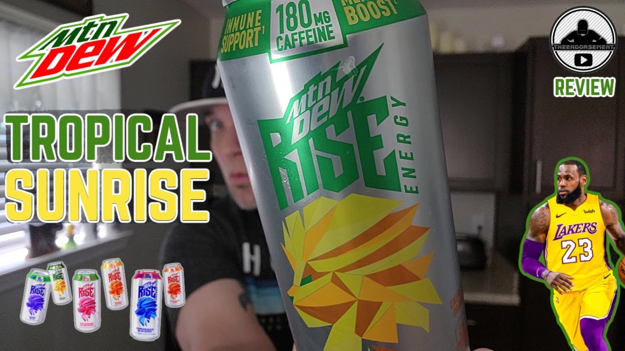 MTN DEW® RISE Energy Review! ⛰️💧⛱️🌅 | Tropical Sunrise | theendorsement