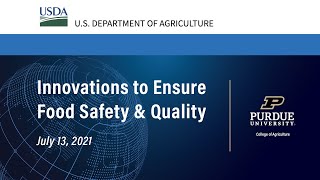 Global Agriculture Innovation Forum: Innovations to Ensure Food Safety & Quality - July 13, 2021