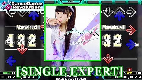 【DDR 2014】 AWAKE / 柊木りお featured by TAG [SINGLE EXPERT] 譜面確認+Clap