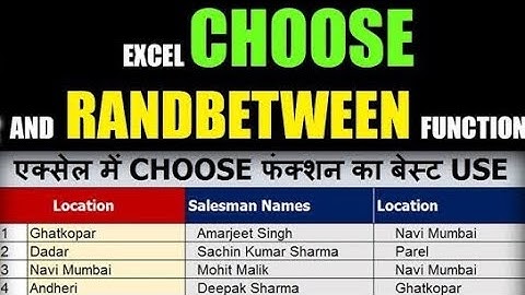 CHOOSE ( ) + RANDBETWEEN ( ) - deadly combination must try #excel #exceltips #choose #function