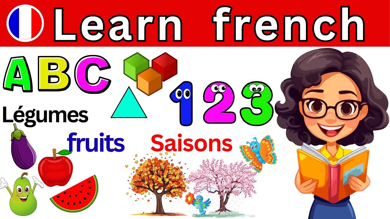 Learn French | Alphabet français | French vocabulary A1 | Colors fruits | French language