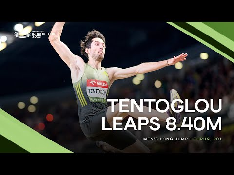 Tentoglou flies to world-leading 8.40m in the men's long jump | World Indoor Tour 2023