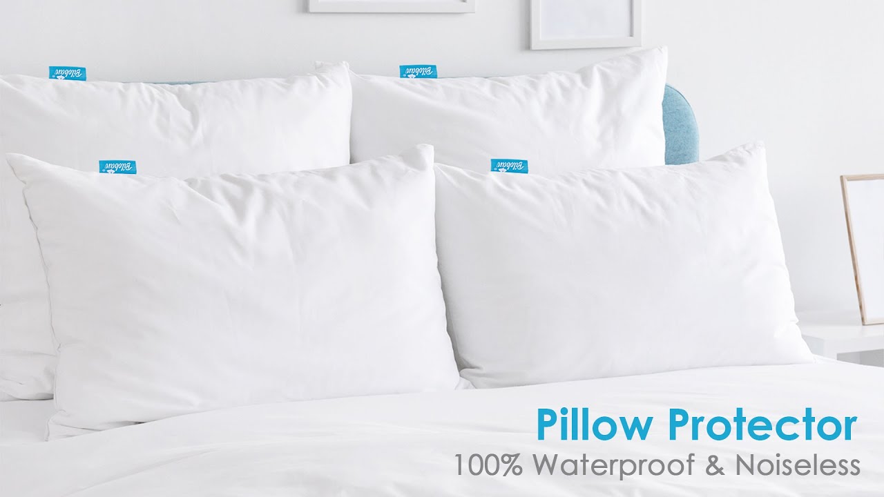 Biloban Waterproof Pillowcases with Zipper, Noiseless and Machine Washable